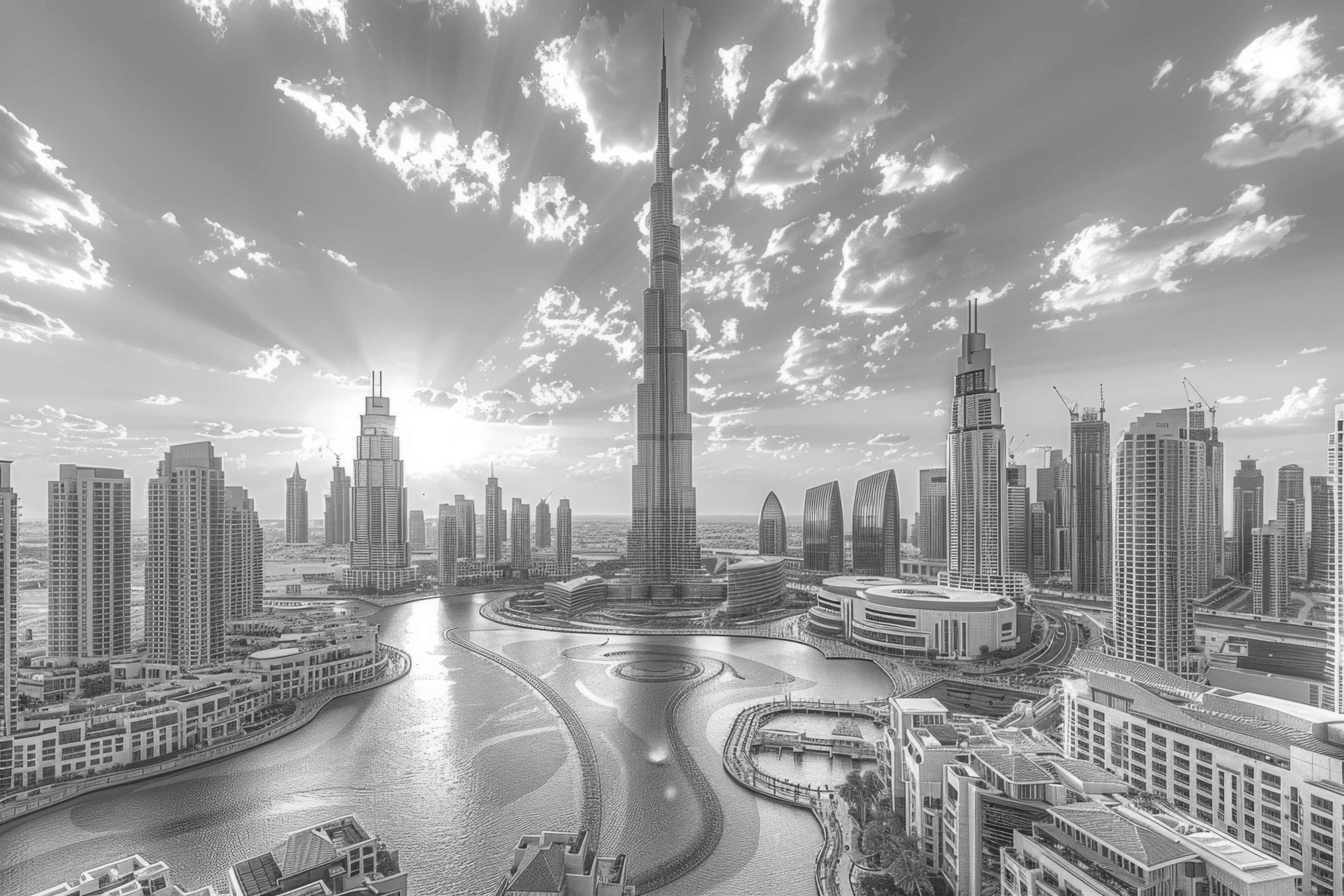 monochrome-view-burj-khalifa-towers-world-heritage-day-min